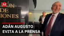 Adán Augusto López es visto en el Senado y se niega a dar entrevistas