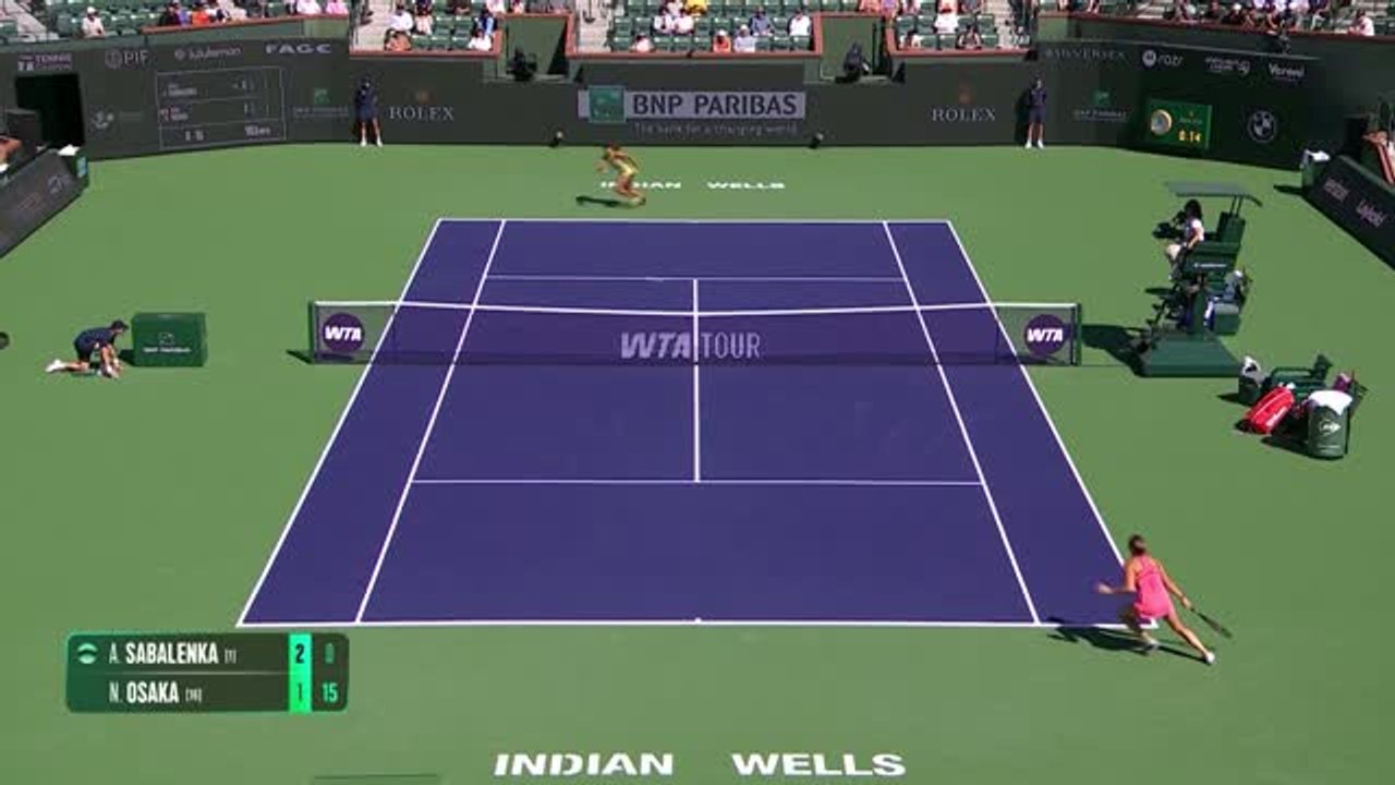 Indian Wells - Sabalenka domine Osaka pour la première fois de sa carrière