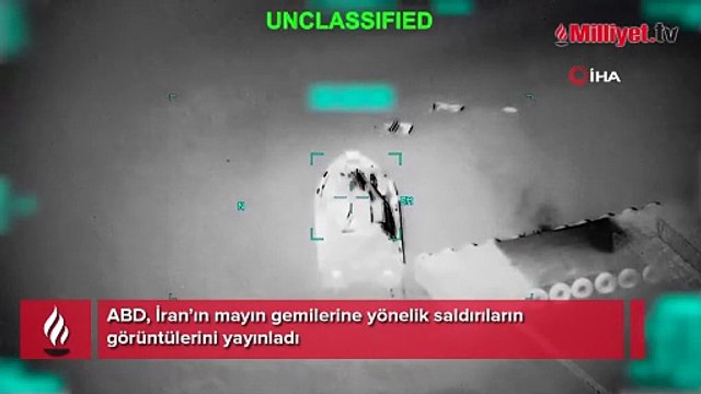 ABD, İran’ın mayın gemilerine yönelik saldırıların görüntülerini yayınladı