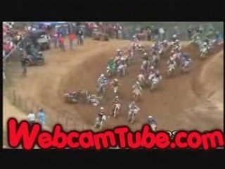 Dirtbike Race Starts Off with a Gigantic Ridiculous Crash
