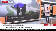 Videos: fuerte temporal en Tucumán dejó ciudades sin clases y rutas cortadas