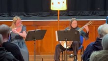 Dolgellau Music Club listen to Duo Molino (Sarah Fletcher, flute, and Leigh Matthews, guitar) play the allegretto from Francesco Molino's Duo No.2.