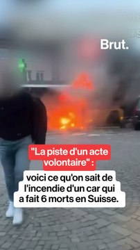 La piste d'un acte volontaire : voici ce qu'on sait de l'incendie d'un car qui a fait 6 morts en Suisse.