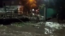 La Merced bajo el agua en la madrugada