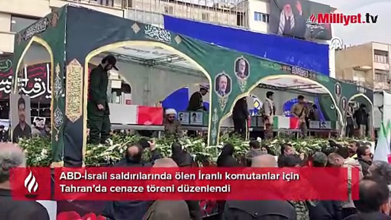 ABD-İsrail saldırılarında ölen İranlı komutanlar için Tahran’da cenaze töreni düzenlendi
