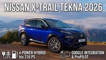 Nissan X-Trail Tekna 2026: Familien-SUV mit e-POWER Hybrid erklärt