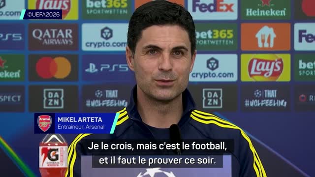 Arsenal - Arteta : "Le plus important reste à venir, et ça commence dès ce soir”