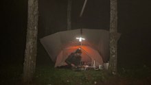 Solo Camping In The Rain Relaxing Tent ASMR