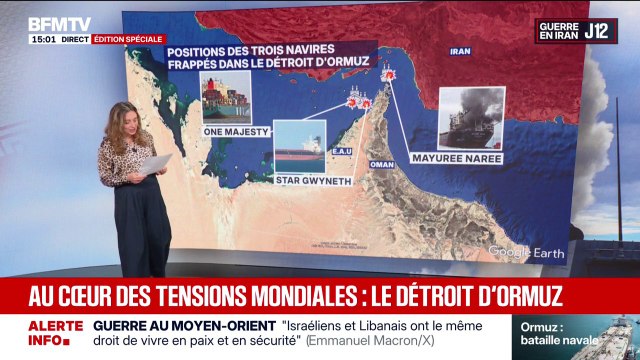 Guerre au Moyen-Orient: le point sur les trois bateaux frappés il y a quelques heures dans le détroit d’Ormuz