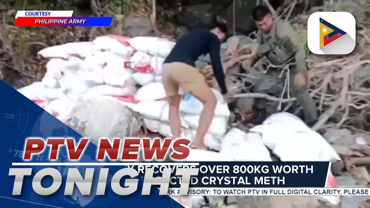 Philippine Army recovers over 800 kg worth of suspected crystal meth