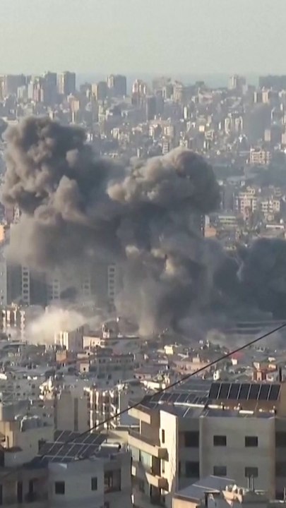 Blasts seen in Lebanon following Israeli strike on Hezbollah