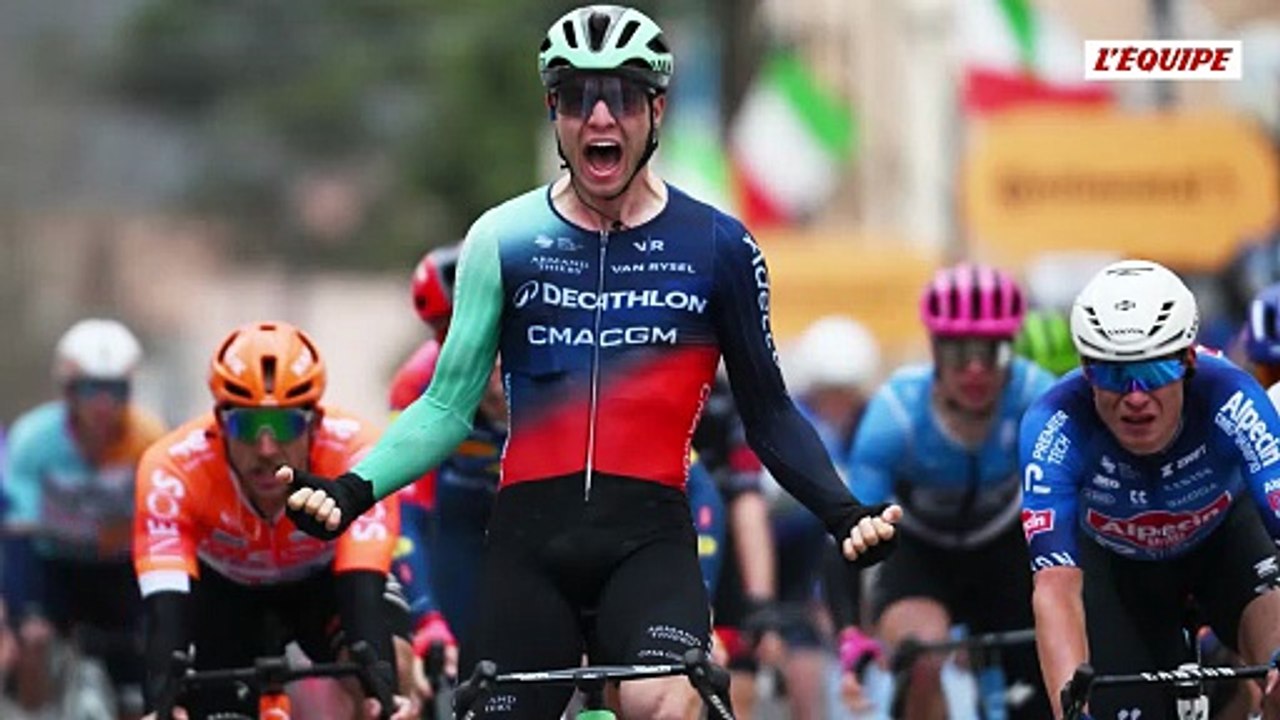 Victoire de prestige pour le sprinteur de Decathlon CMA-CGM Tobias Lund Andresen qui crée la surprise sur la 3e étape - Cyclisme - Tirreno-Adriatico