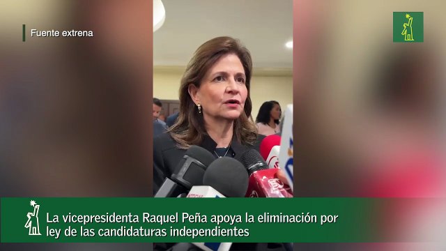 La vicepresidenta Raquel Peña apoya la eliminación por ley de las candidaturas independientes