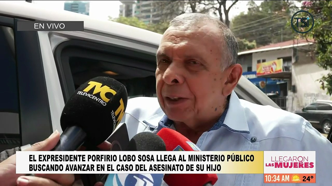 El expresidente Porfirio Lobo Sosa llega al MP buscando avanzar en el caso del asesinato de su hijo