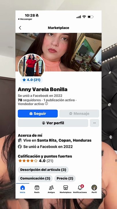 Influencer hondureña expone estafa de Marketplace