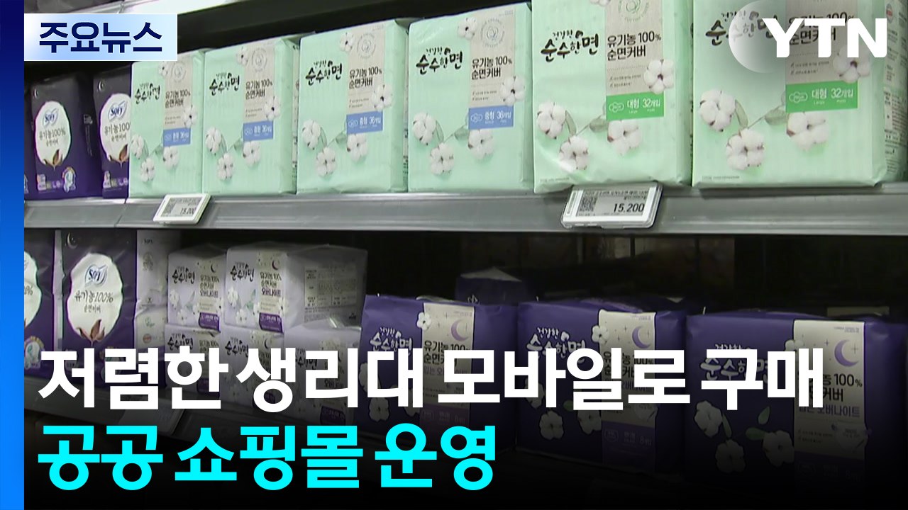 저렴한 생리대 모바일로 구매...경기도, 공공 쇼핑몰 운영 / YTN