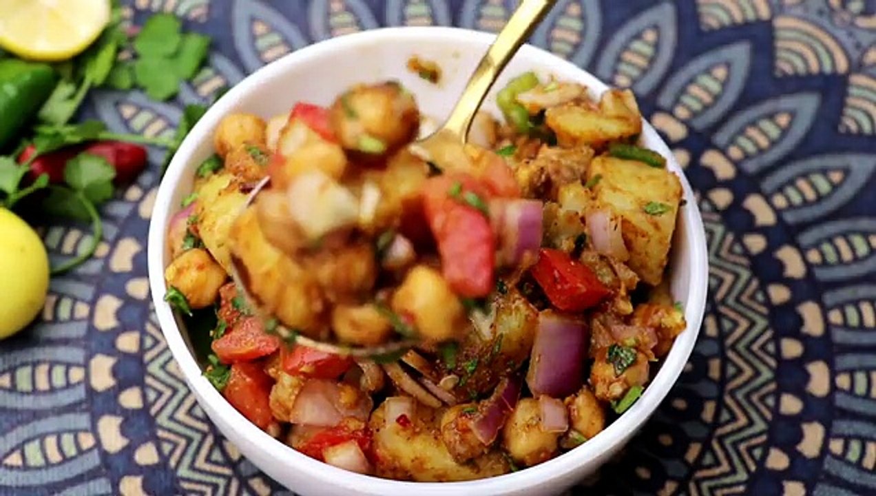 Spicy Cooked Chana Chaat Recipe, Special  1080p