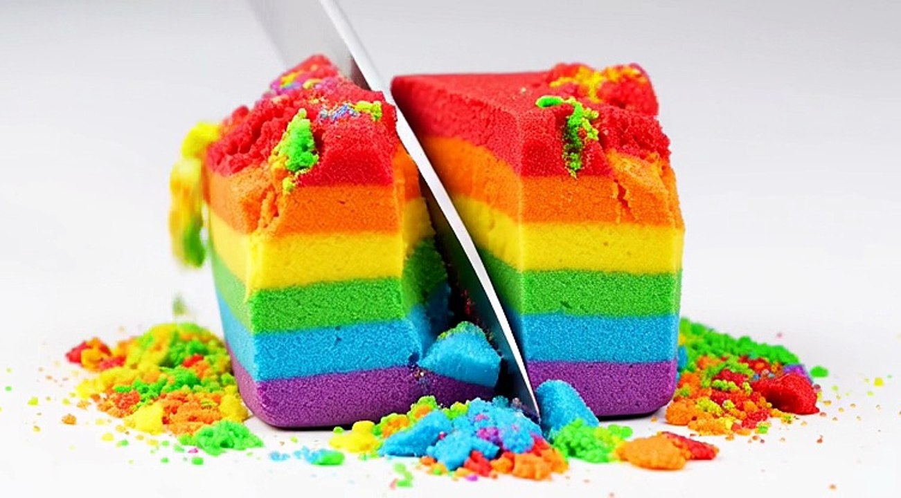 Rainbow Sand cut asmr