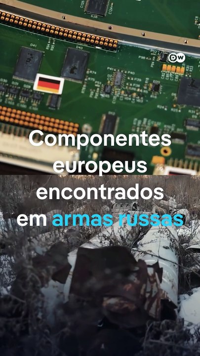 Armas usadas pela Rússia ainda contêm peças europeias