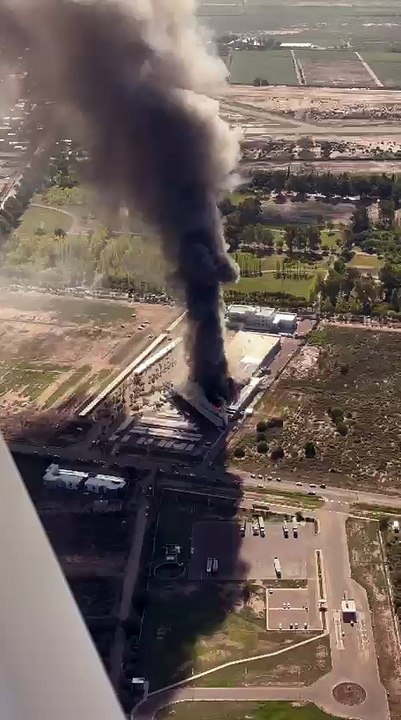 VIDEO desde el aire - INCENDIO CASINO de San Martin