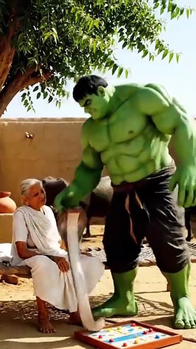 Hulk Meets Poor Grandma in Village ❤️ | Emotional Hulk Story | AI Hulk Village Life