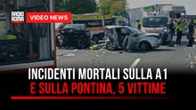 Incidenti mortali sulla A1 e sulla Pontina, 5 vittime