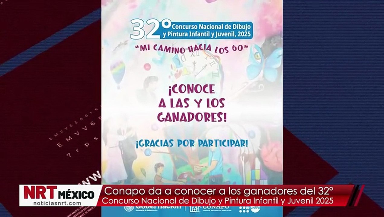 Conapo da a conocer a los ganadores del 32° Concurso Nacional de Dibujo y Pintura Infantil y Juvenil 2025
