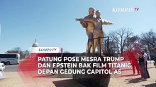 Patung Pose Mesra Trump dan Epstein Bak Film Titanic di Depan Gedung Capitol AS