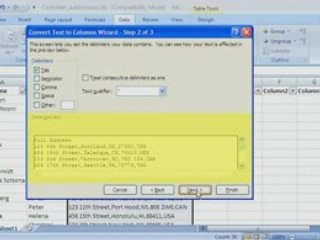 Excel 2007 Demo: Distribute cell contents