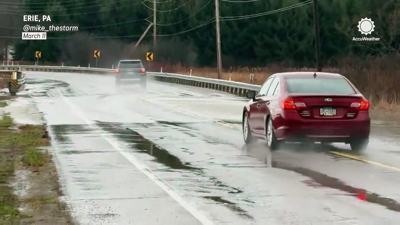 Thunderstorms sweep through the Northeast