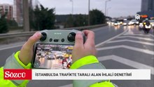İstanbul'da trafik polislerince taralı alan ihlali uygulaması yapıldı
