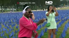 Waszyngton: rzeźba Trumpa i Epsteina w pozie z „Titanica” na National Mall
