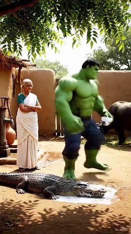 Hulk Washing Crocodile 😂 | Grandma Shocked | Funniest Hulk Video
