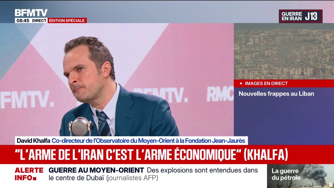 Guerre au Moyen-Orient: "L'arme de l'Iran, c'est l'arme économique", selonDavid Khalfa, co-directeur de l’Observatoire du Moyen-Orient