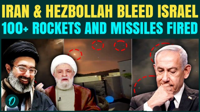 Iran & Hezbollah Rain 100+ Missiles And Rockets On Israel | Iron Dome Fails In Tel Aviv, Haifa Skies