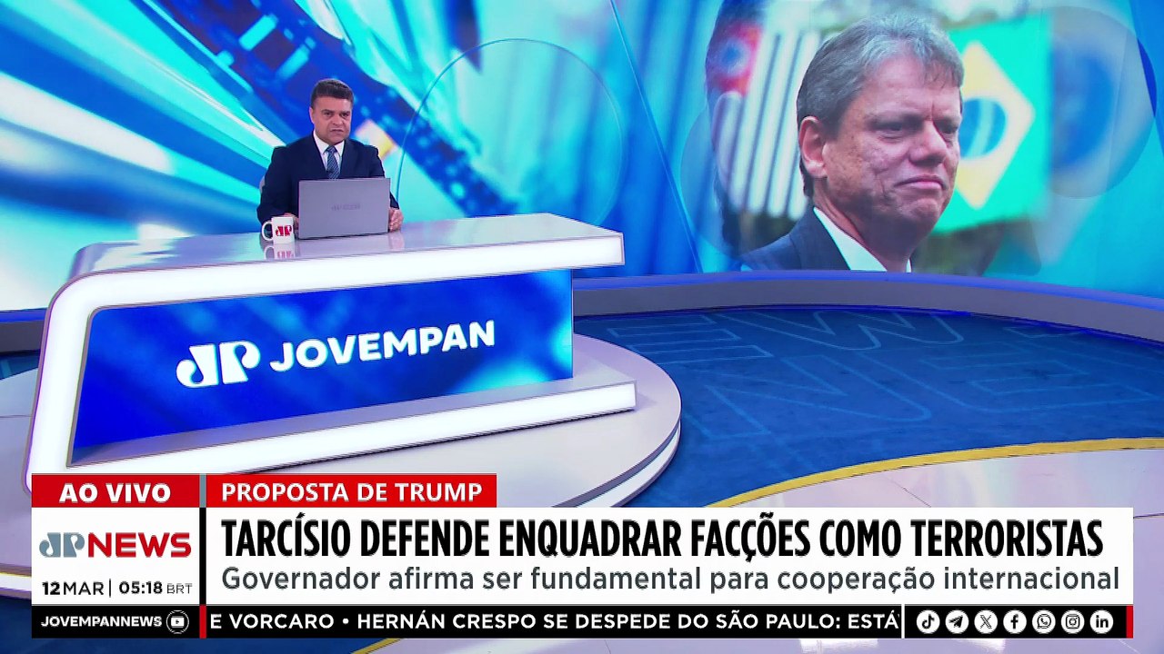 Tarcísio defende classificar facções como terroristas