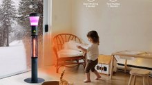 Wholesale 240v 1500w Patio Infrared Heaters Freestanding Electric Heaters with speaker
