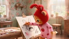 Mama Cat Support Ginger Kitten Drawing Skills