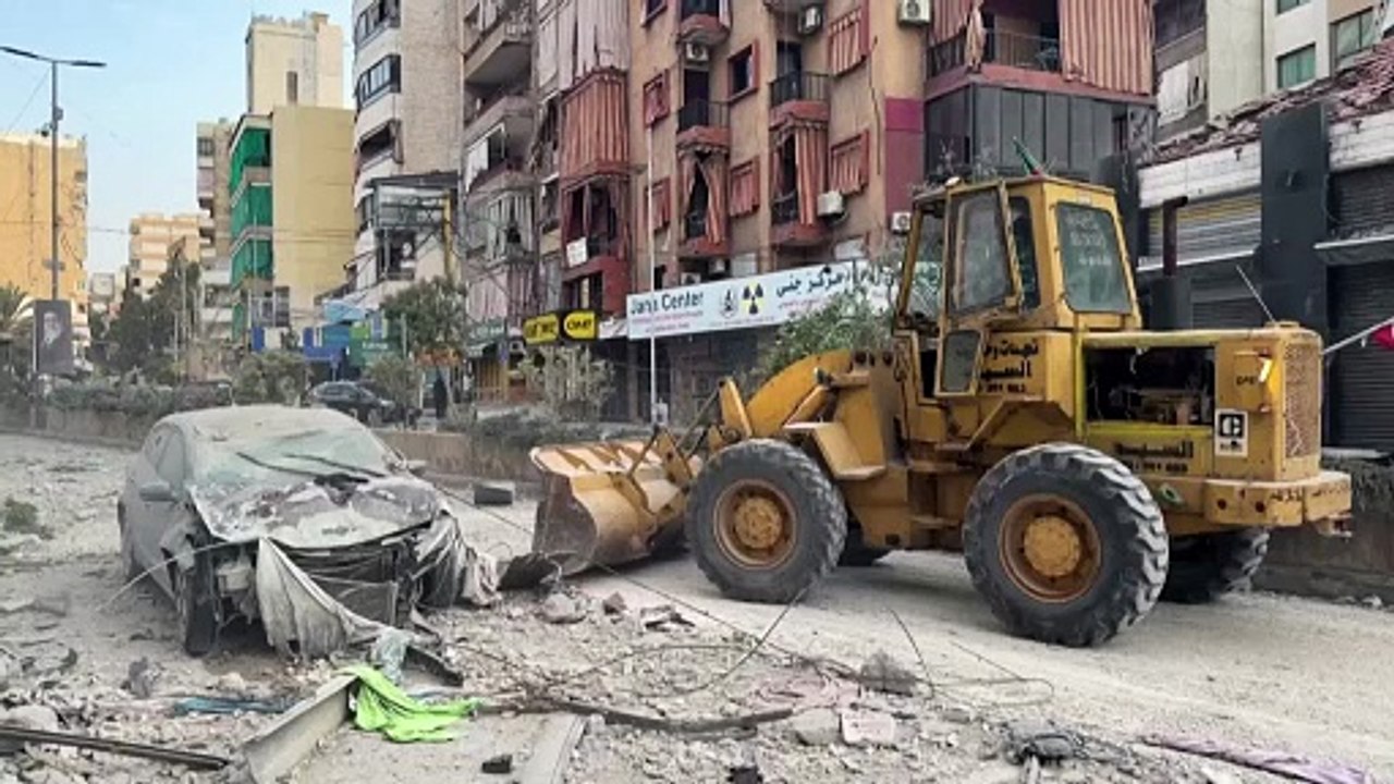 Folgen israelischer luftangriffe in beiruts südvororten