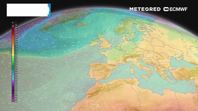 Mappa relativa alle temperature previste alla quota di circa 1500 metri nei prossimi giorni