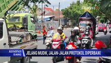 Jelang Mudik Lebaran, Pemkot Kediri Perbaiki 4 Jalan Protokol Utama | KOMPAS SIANG
