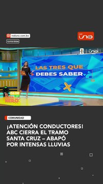 ¡atención conductores!ABC cierra el tramo Santa Cruz – Abapó por intensas lluvias