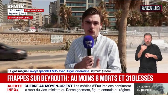 Guerre au Moyen-Orient: 8 morts à Beyrouth après des frappes israéliennes, selon un nouveau bilan