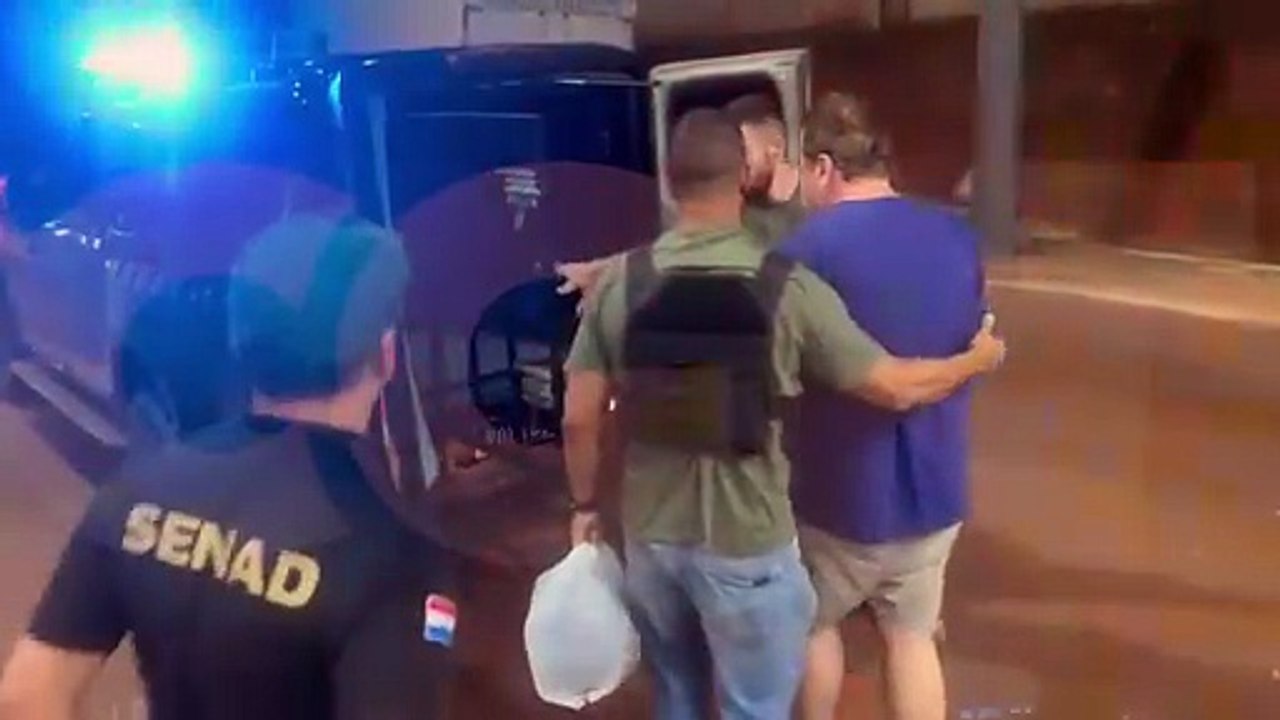 Vídeo mostra momento em que Meneghel é preso em Salto del Guairá