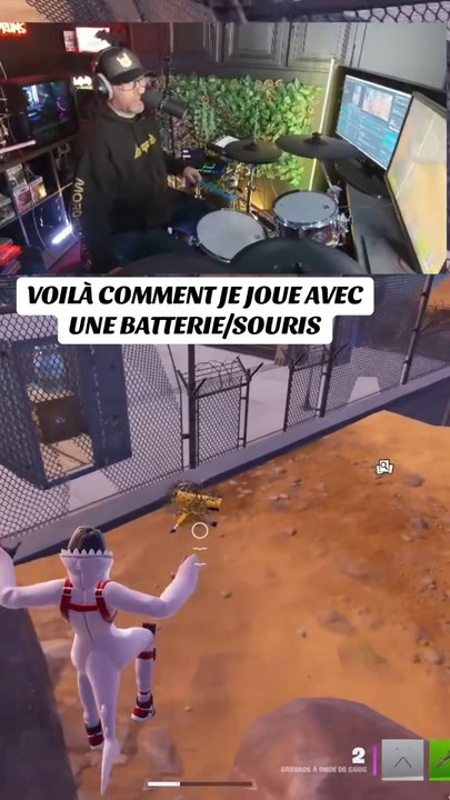 Voilà comment je joue avec une batterie à la place du clavier à des jeux comme Fortnite Call, off etc.