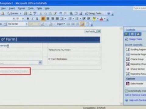 InfoPath 2007 Demo: Creating templates