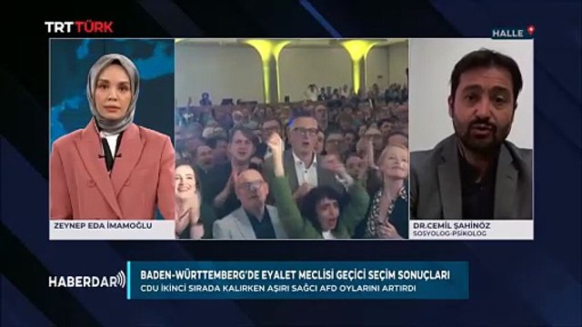 Baden-Württemberg Eyalet Secim Sonuclari (TRT Türk, Haberdar, 11.03.2026)
