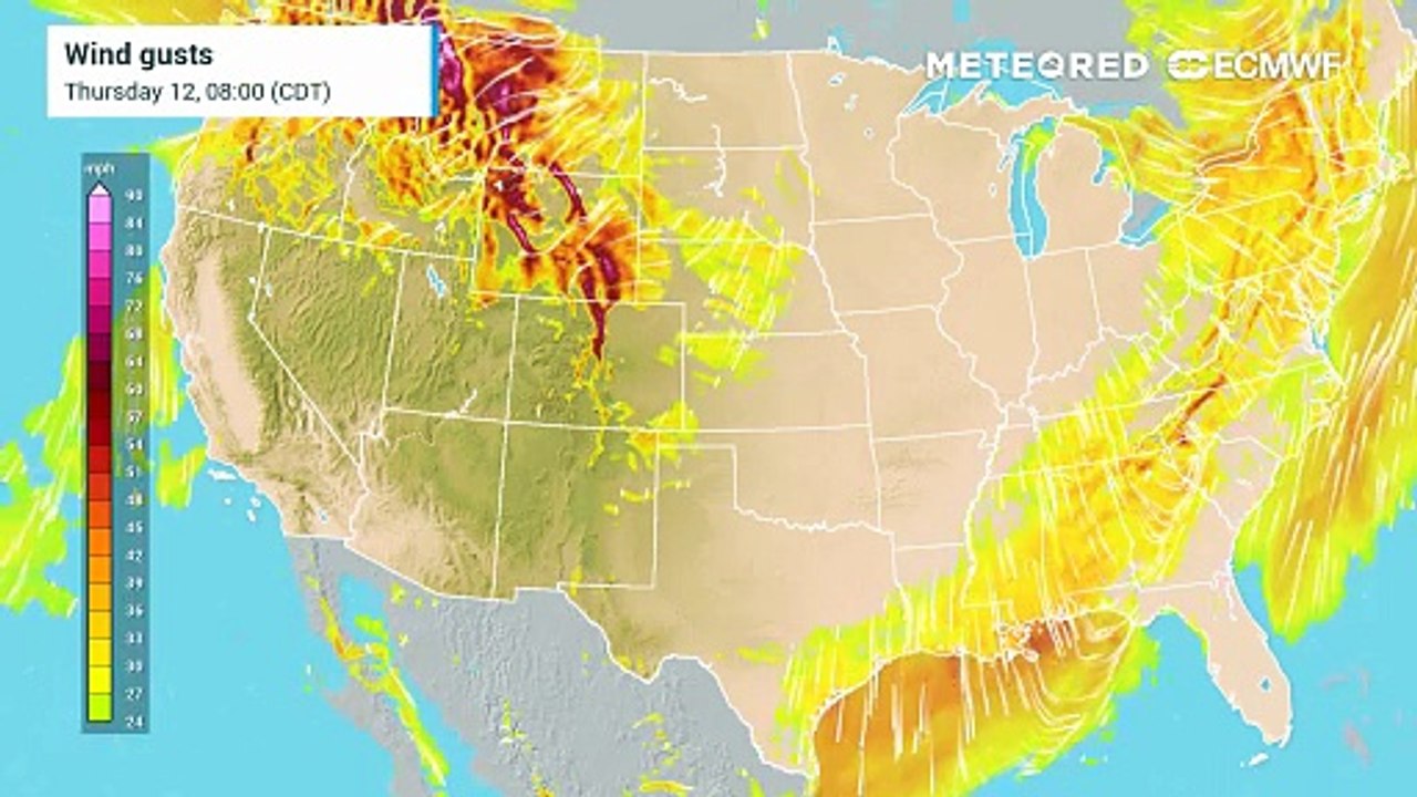 Gusty winds will contribute to elevated to critical fire weather conditions on Thursday.