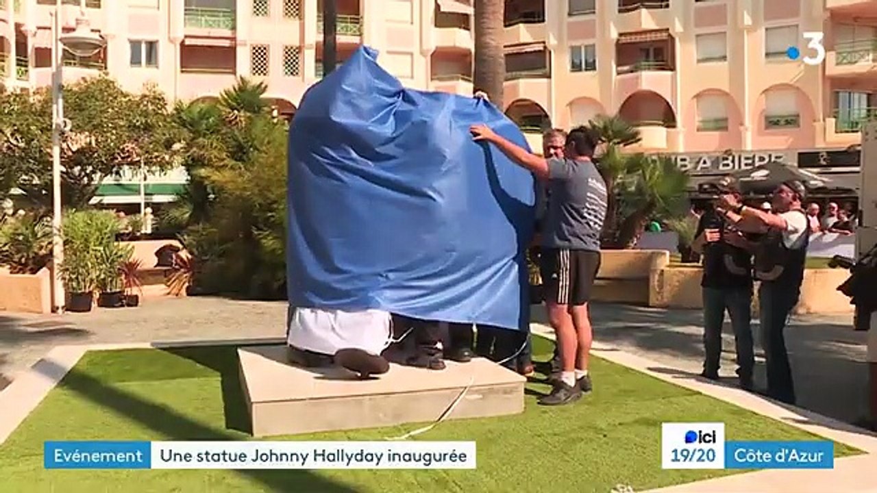 2024 – Johnny Hallyday – Inauguration de sa Statue à Fréjus (Ici 19/20 Côte d’Azur, 21 Septembre)
