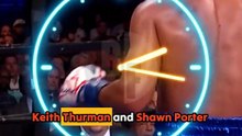 Keith Thurman's STRAIGHT and LEFT hook CRACKS Shawn Porter!